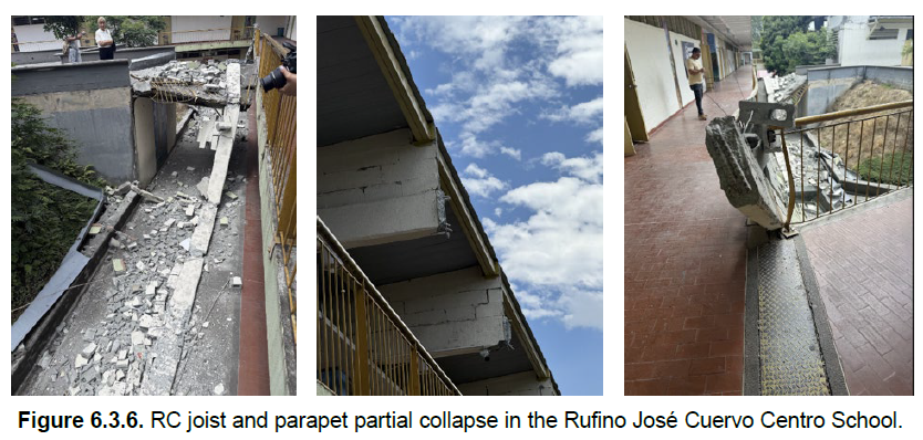 Colapso parcial de vigueta y antepecho en Colegio Rufino José Cuervo